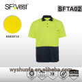 Segurança t-shirt alta visibilidade polo camisa de segurança workwear segurança vestuário alta visibilidade camisas secas fit tecido de poliéster